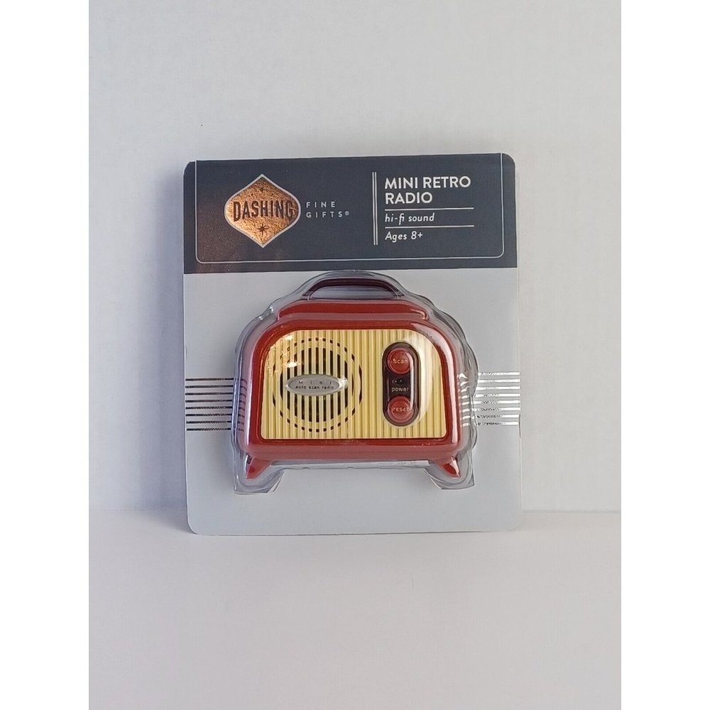 Mini Retro Radio-3” in Red-Hi-Fi Sound-New and Sealed